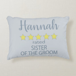 Almofada Decorativa Noiva e Cortejo 5 Estrelas Irmã do Noivo