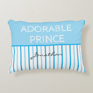 Almofada Decorativa Nome Adorável Príncipe Azul - Strike White