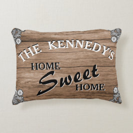 Almofada Decorativa Nome de família feito sob encomenda de madeira
