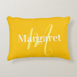 Almofada Decorativa Nome personalizado amarelo moderno