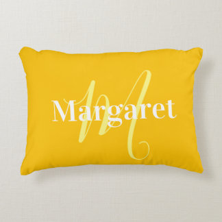 Almofada Decorativa Nome personalizado amarelo moderno