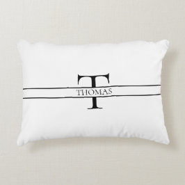 Almofada Decorativa Nome Personalizado Personalizado Elegante Monogram