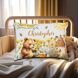 Almofada Decorativa Nome Personalizado Urso de Teddy Das Abelhas