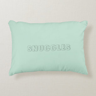 Almofada Decorativa Nome personalizável "Snuggles" marisca verde