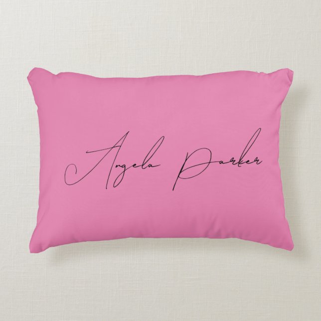 Almofada Decorativa Nome Profissional Rosa Simples Simples (Frente)