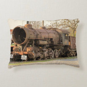 Almofada Decorativa Norfolk rústico velho e locomotiva de vapor