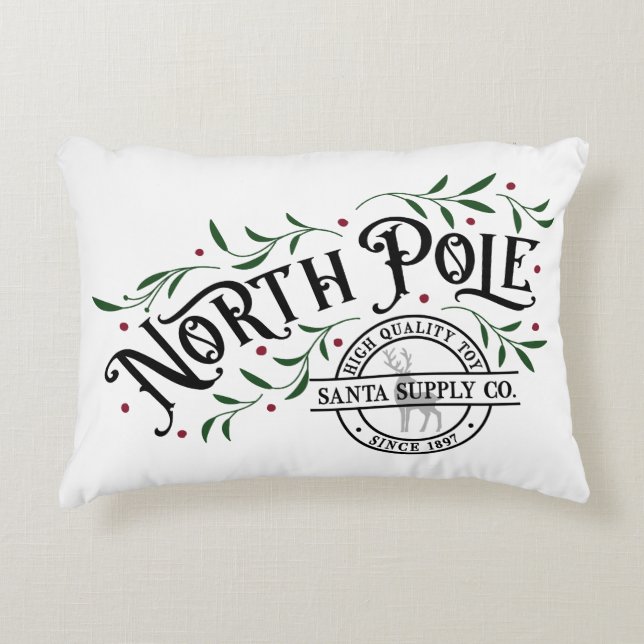 Almofada Decorativa North Pole Supply Co. (Frente)