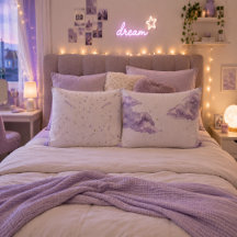 Nuvem de Lavanda Personalizada Aquarela Celestial