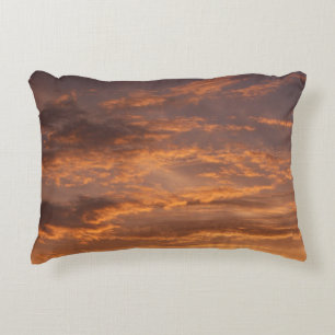 Almofada Decorativa Nuvens Sunset I Fotografia Colorida do Céu