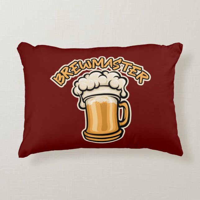 Almofada Decorativa O Brewmaster precisa de uma caneca de cerveja (Frente)
