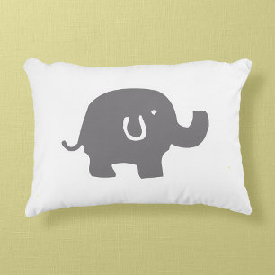 Almofada Decorativa O elefante cinzento bonito caçoa o travesseiro