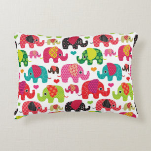 Almofada Decorativa o elefante retro caçoa o papel de parede do teste