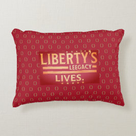 Almofada Decorativa O Legado da Liberdade Vive.