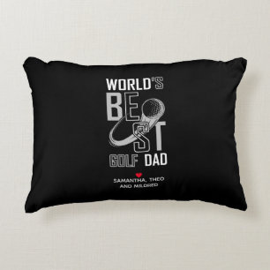 Almofada Decorativa O melhor Pai de golfe do mundo   Presente de Pai p