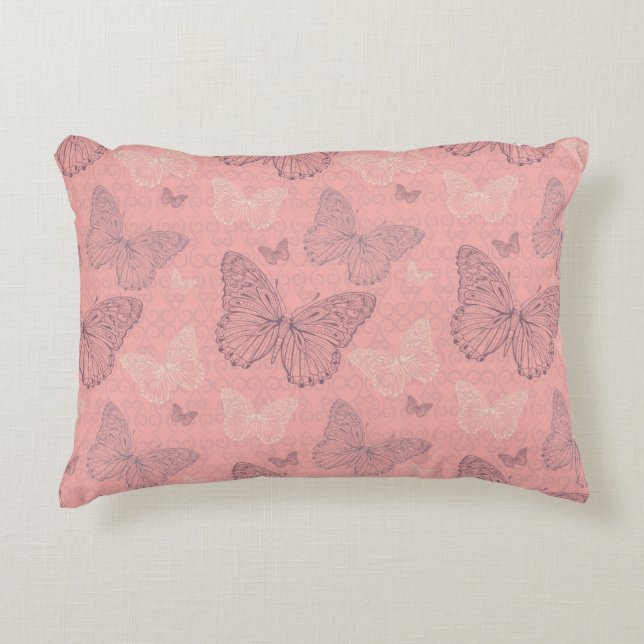 Almofada Decorativa O rosa da borboleta (Frente)