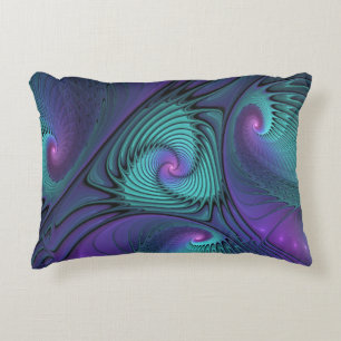 Almofada Decorativa O roxo encontra a arte abstrata moderna do Fractal