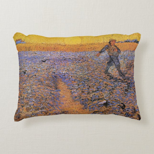 Almofada Decorativa O Semeador por Vincent van Gogh (Frente)