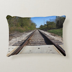 Almofada Decorativa O trem de estrada de ferro segue a foto
