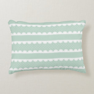 Almofada Decorativa O vintage inspirou a hortelã & o teste padrão