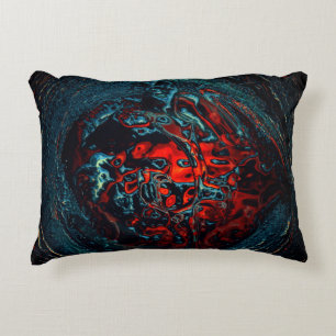Almofada Decorativa Oceano Inferno - Brilho Vermelho