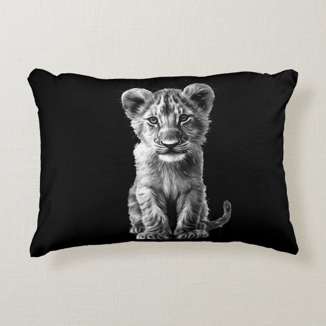 Almofada Decorativa Oh Bebê Grande Gato Filhote Cinza (Frente)