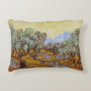 Almofada Decorativa Oliveiras de Vincent van Gogh , 1889
