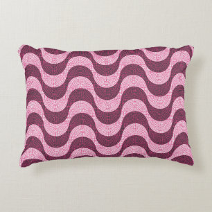 Almofada Decorativa Ondas cor-de-rosa com pedra branca