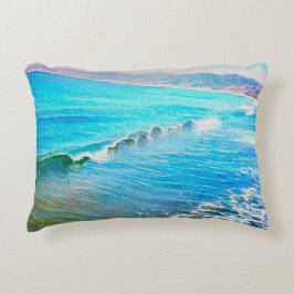 Almofada Decorativa Ondas de Aquarela 