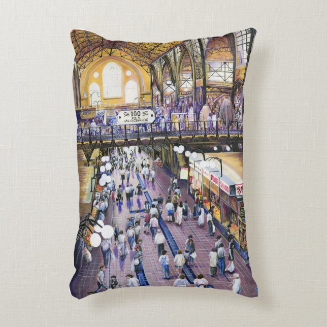 Almofada Decorativa Onde está o guarda-chuva feminino?Budapeste (Frente(Vertical))