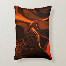 Almofada Decorativa ondulações curvas de coral brilhante sobre fundo e