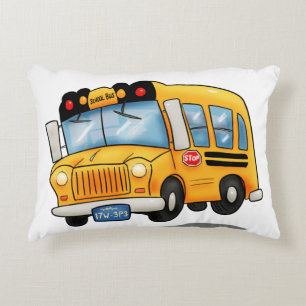 Almofada Decorativa Ônibus Escolar Cartoon