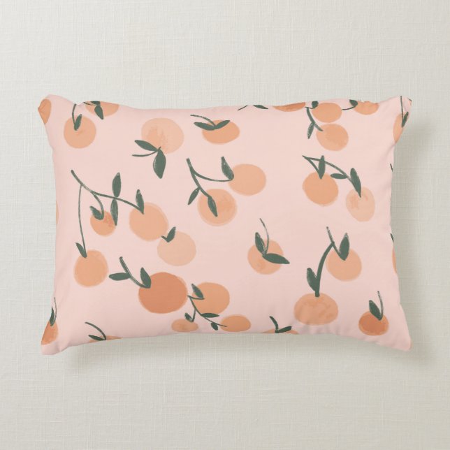 Almofada Decorativa Orange or cherry pattern illustration by freehand  (Frente)