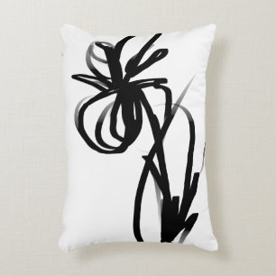 Almofada Decorativa Orchid Blanc: Abstrato branco e preto