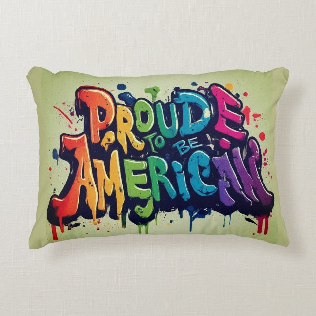 Almofada Decorativa Orgulho de ser americano (Frente)