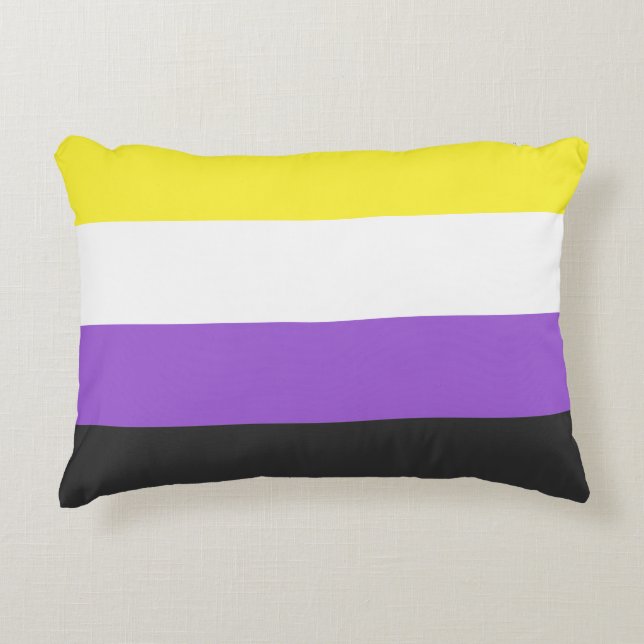 Almofada Decorativa Orgulho não binário (Frente)