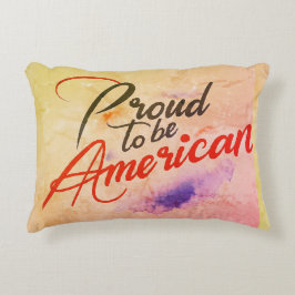 Almofada Decorativa "Orgulhoso de ser americano.