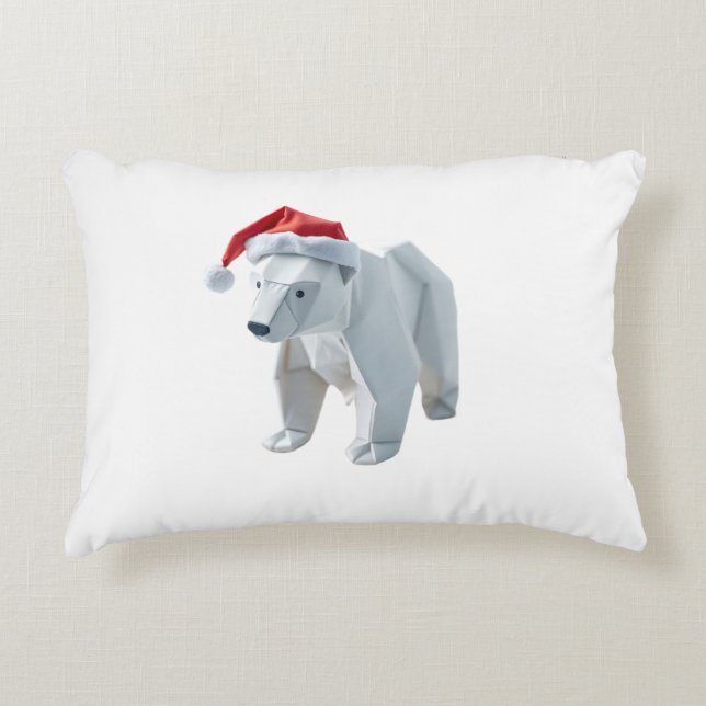 Almofada Decorativa Origami Polar feriado (Frente)