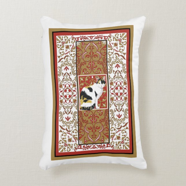Almofada Decorativa Ornamentado Calico Cat Personalizado (Frente(Vertical))