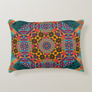 Almofada Decorativa Ornamentado Oriental: Decor Verde de Luxo.