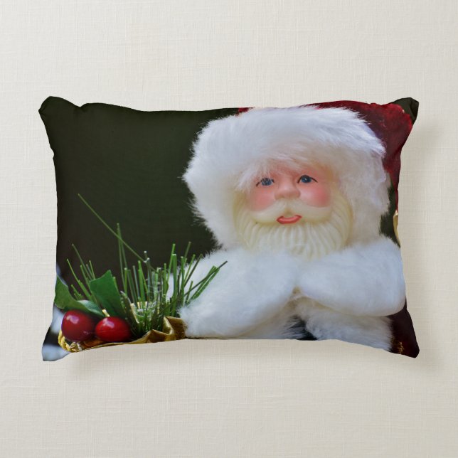 Almofada Decorativa Ornamento Festivo Santa Claus (Frente)