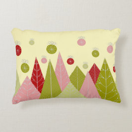 Almofada Decorativa Ornamentos e Árvores Natal
