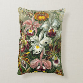 Almofada Decorativa Orquídeas Ernst Haeckel, Flores Vintage da Florest