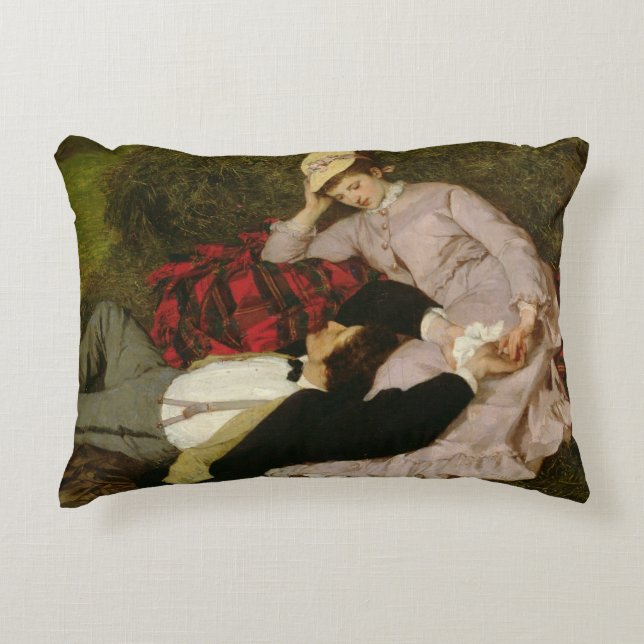 Almofada Decorativa Os amantes, 1870 (Frente)