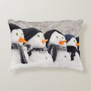 Almofada Decorativa Os bonecos de neve fecham-se acima em seguido
