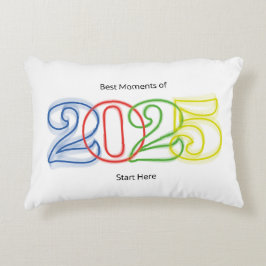 Almofada Decorativa Os melhores momentos de 2025 começam aqui