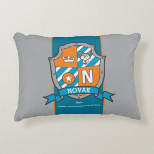 Almofada Decorativa Os meninos de Novak ou de letra N nomeiam os