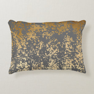 Almofada Decorativa ouro elegante do falso do pintinho e brushstrokes