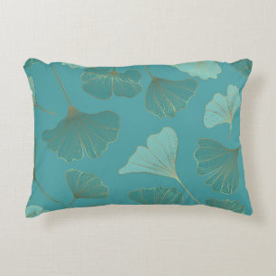 Almofada Decorativa Ouro luxuoso Ginkgo, papel de parede.