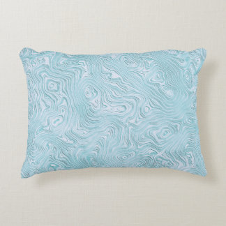 Almofada Decorativa Padrão Abstrato Giratório Moiré Azul Água
