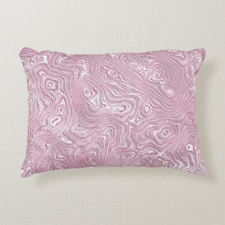 Almofada Decorativa Padrão Abstrato Giratório Rosa Empoeirado Moiré